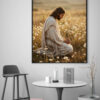 High Quality Jesus Praying in Meadow Digital Art 30x40 PDF File2 Jesus Praying in Meadow Digital Art | 30x40 PDF File
