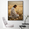 High Quality Jesus Praying in Meadow Digital Art 30x40 PDF File3 Jesus Praying in Meadow Digital Art | 30x40 PDF File