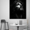 High Quality Jesus Crown of Thorns Black and White Art | 30x40 PDF