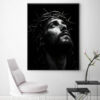 High Quality Jesus Crown of Thorns Black and White Art | 30x40 PDF