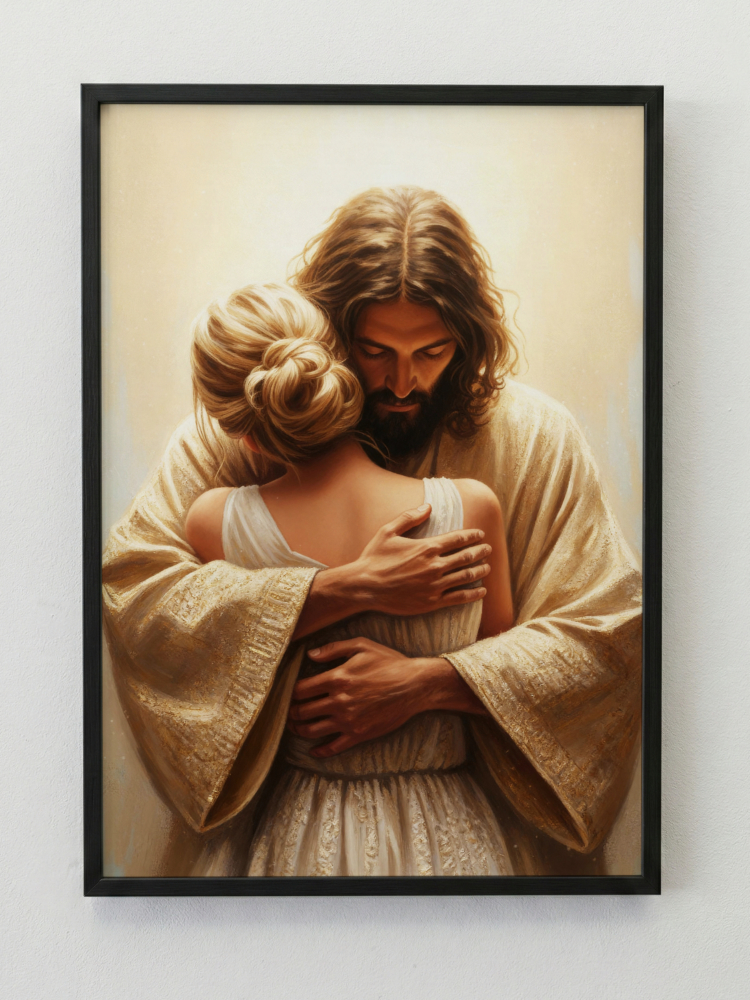 Jesus Hugging Woman Digital Art The Best Jesus Hugging Woman Digital Art | 30x40 High Quality PDF