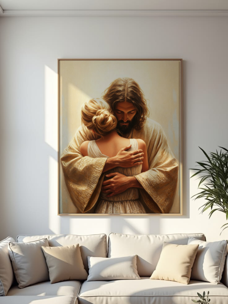 Jesus Hugging Woman Digital Art1 The Best Jesus Hugging Woman Digital Art | 30x40 High Quality PDF