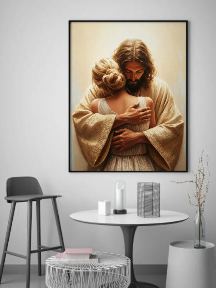 Jesus Hugging Woman Digital Art2 The Best Jesus Hugging Woman Digital Art | 30x40 High Quality PDF