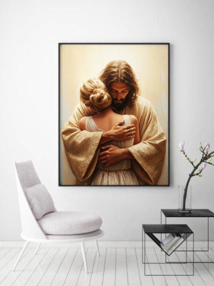 Jesus Hugging Woman Digital Art3 The Best Jesus Hugging Woman Digital Art | 30x40 High Quality PDF