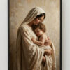 The Infinite Bond Mother Mary and Infant Jesus Digital Portrait The Infinite Bond Mother Mary and Infant Jesus Digital Portrait