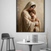 The Infinite Bond Mother Mary and Infant Jesus Digital Portrait-2 The Infinite Bond: Mother Mary and Infant Jesus Digital Portrait