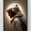 The Shepherd’s Strength Jesus and Child 30x40 Digital Wall Art